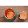 Pure Copper Bedroom Bottle, Vase Design Half Green Silk Half Hammered Finish, Drinkware & Storage Purpose - Volume 1425 Ml