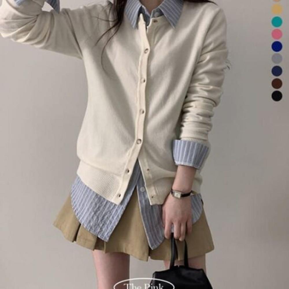 The Pink Basic Cardigan