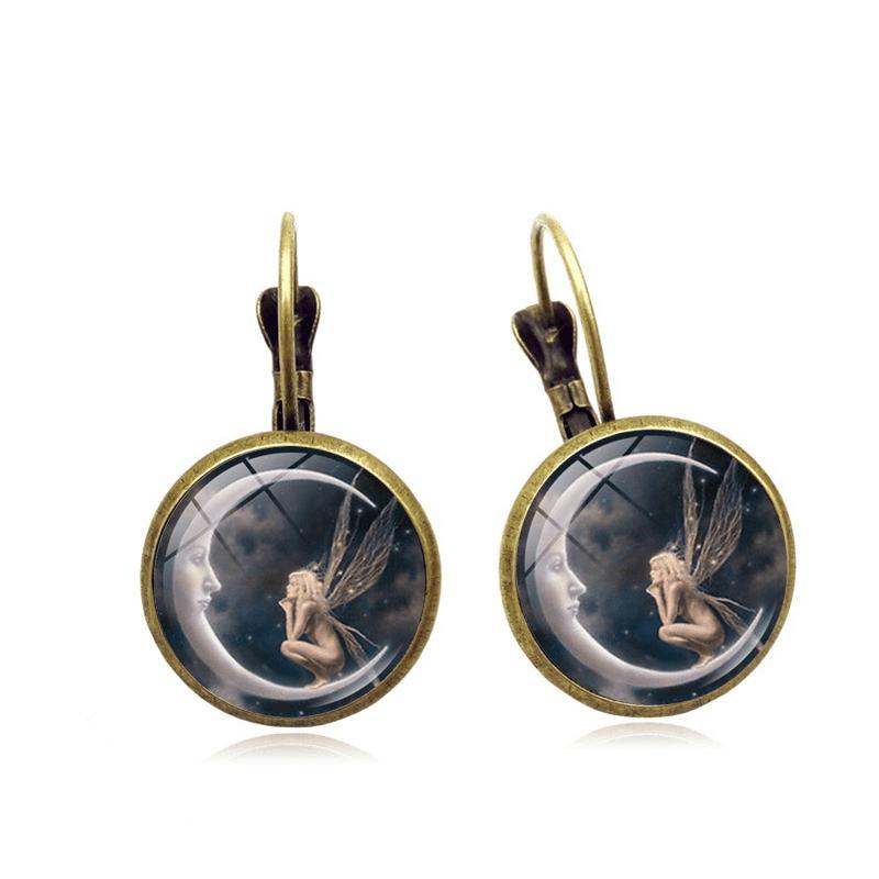 Fashion Earring Y2K Vintage Marigold Time Gem Flower Ear Buckle