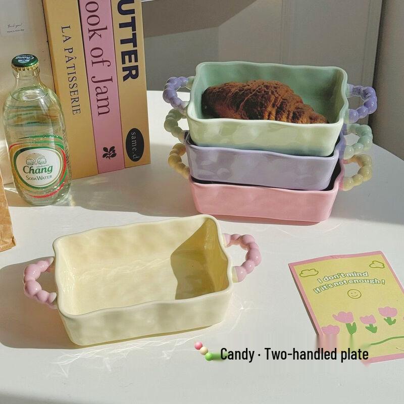 Керамическая форма для запекания с нерегулярными цветовыми блоками