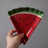 Watermelon Ceramic Relief Fruit Shaped Plate Cake Inventory Heart Plate Breakfast Cup Large Capacity Cup Rice Bowl