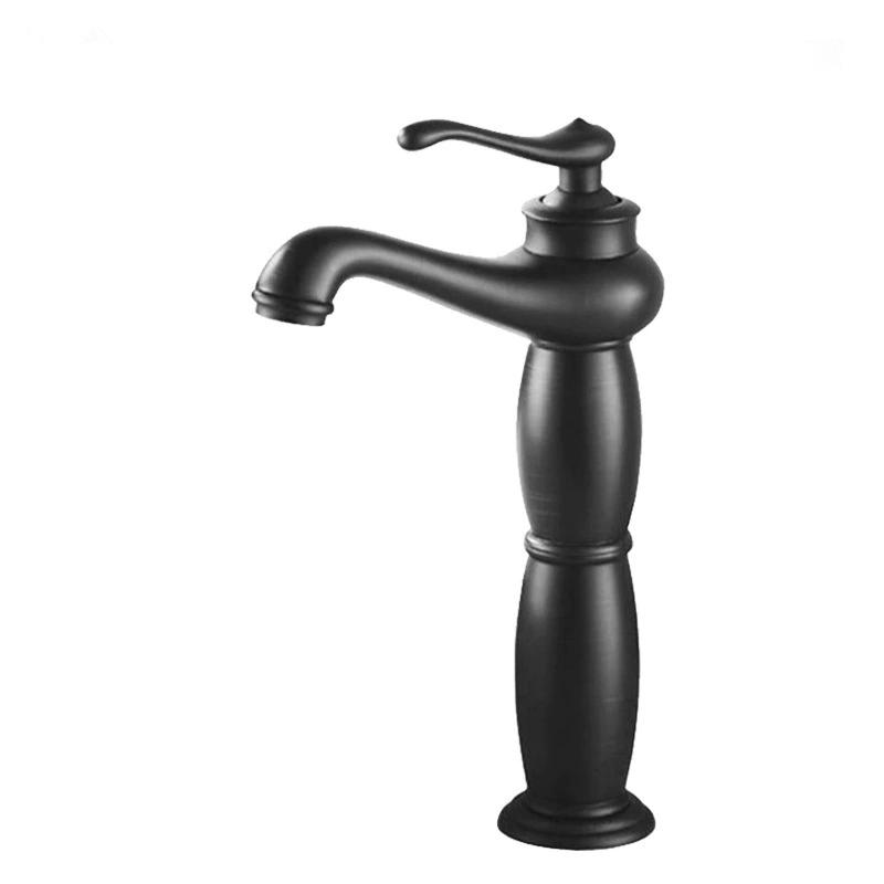 Antique Bronze Bathroom Faucet Brass Basin Faucets Hot & Cold Bathroom Sink Faucet Deck Mounted Lavotory Faucet  Mixer Water Tap