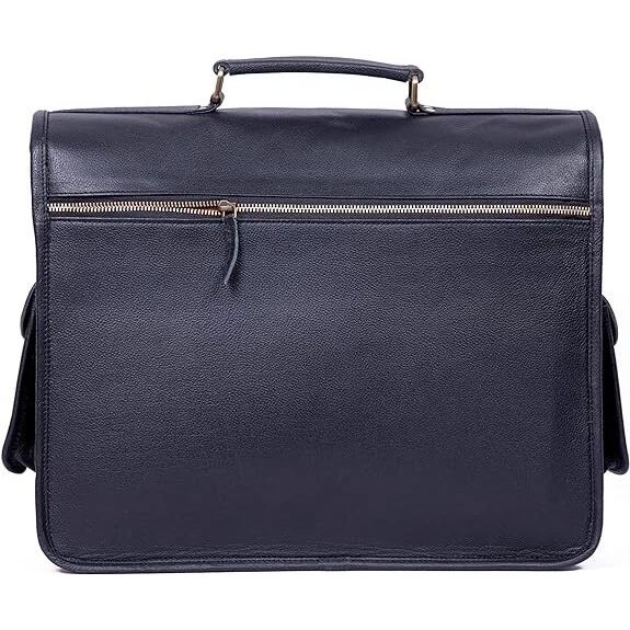 Black Vintage Leather Messenger Bag Shoulder Laptop Bag Briefcase