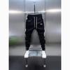 Spring Men's Fashion Embroidery Stitching Cuffed Sports Pants