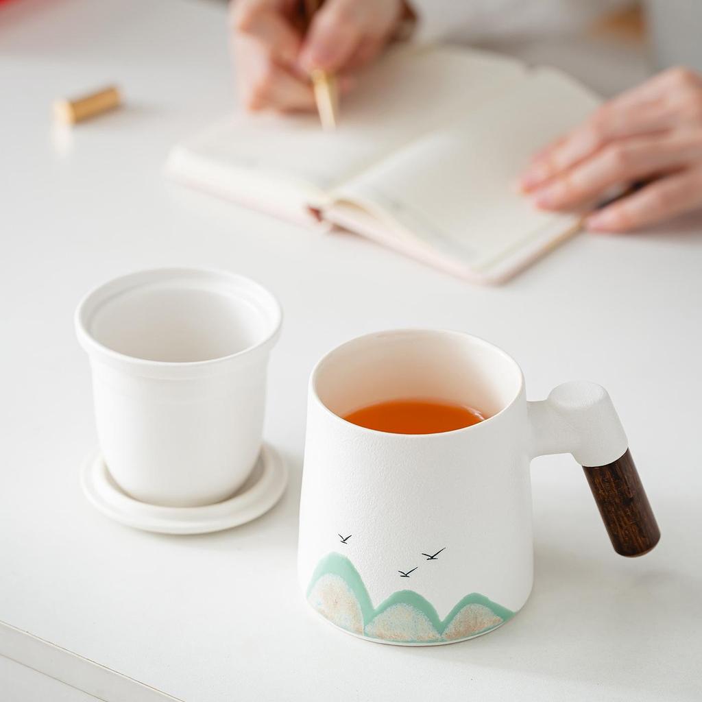 Ceramic Office Mug Set - Employee Souvenir with Logo for Annual Business Meetings and Corporate Gifts