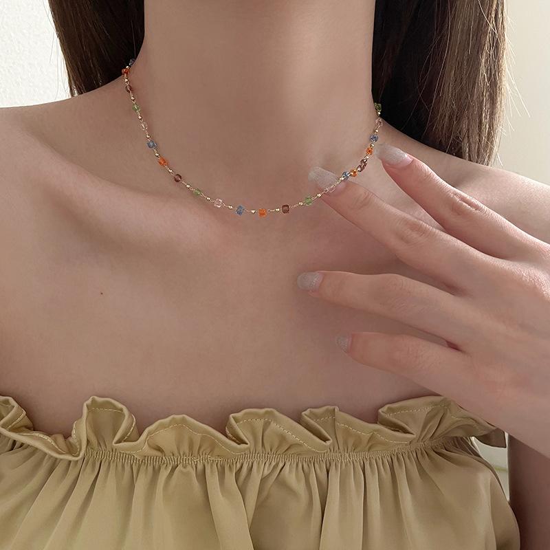 Kiss Jewelry Vintage Gold Color Pearl Beaded Necklace Women Double Chains Pearl Pendant Choker Korean Fashion Collar Jewelry