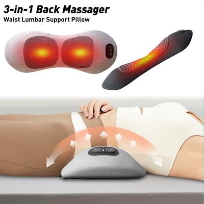 NEW Electric Waist Pillow Back Massage Protection Pad Massage Lying Flat Waist Relief Waist Support Heating Vibrating Massager