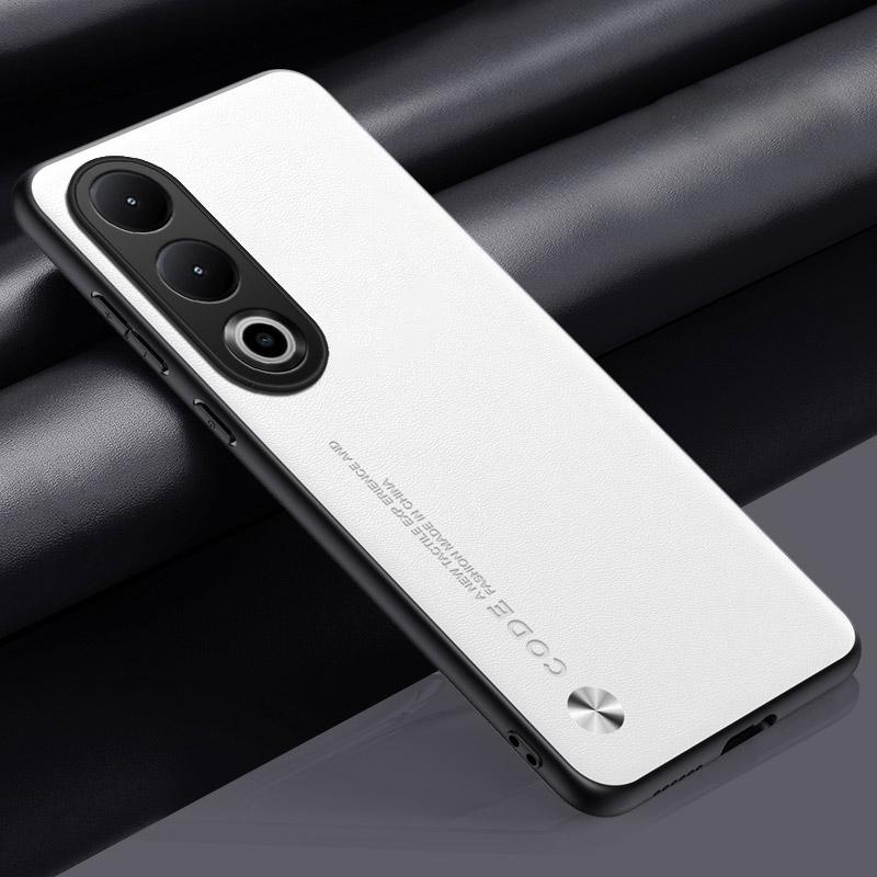 Luxury Leather Phone Case Plain Skin Shockproof Soft Back Cover for Oneplus Ace 2 Pro 2V Ace Pro Ace Racing Business