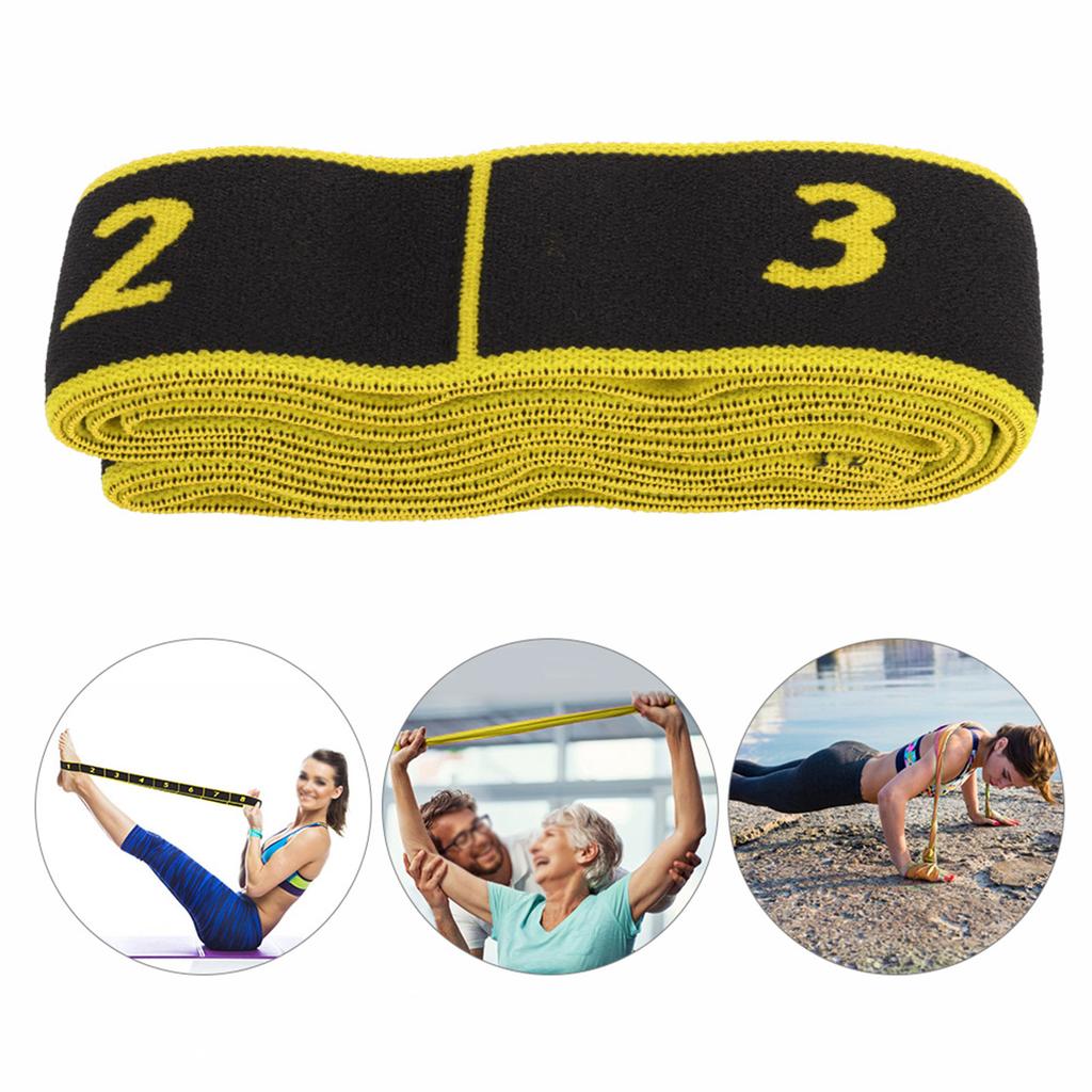Fitness Elastische Bänder Widerstand Gürtel Yoga Sling Übung Zubehör für Training(Gelb)