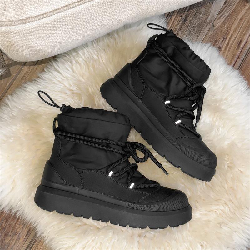 Winter Velvet Thickened Snow Boots Thermal Cotton Shoes Thick-soled Cold-proof Functional Wind Martin Boots