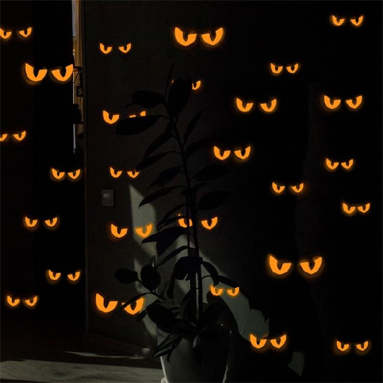 Luminous Stickers Glow in Dark Evil Peeping Eyes Stickers for Halloween Wall