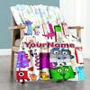 Numberblocks Customize Text Blanket Throw Personalized Blanket Comfortable Perfect for Office Chair Living Room Bedding Couch for All Occasions