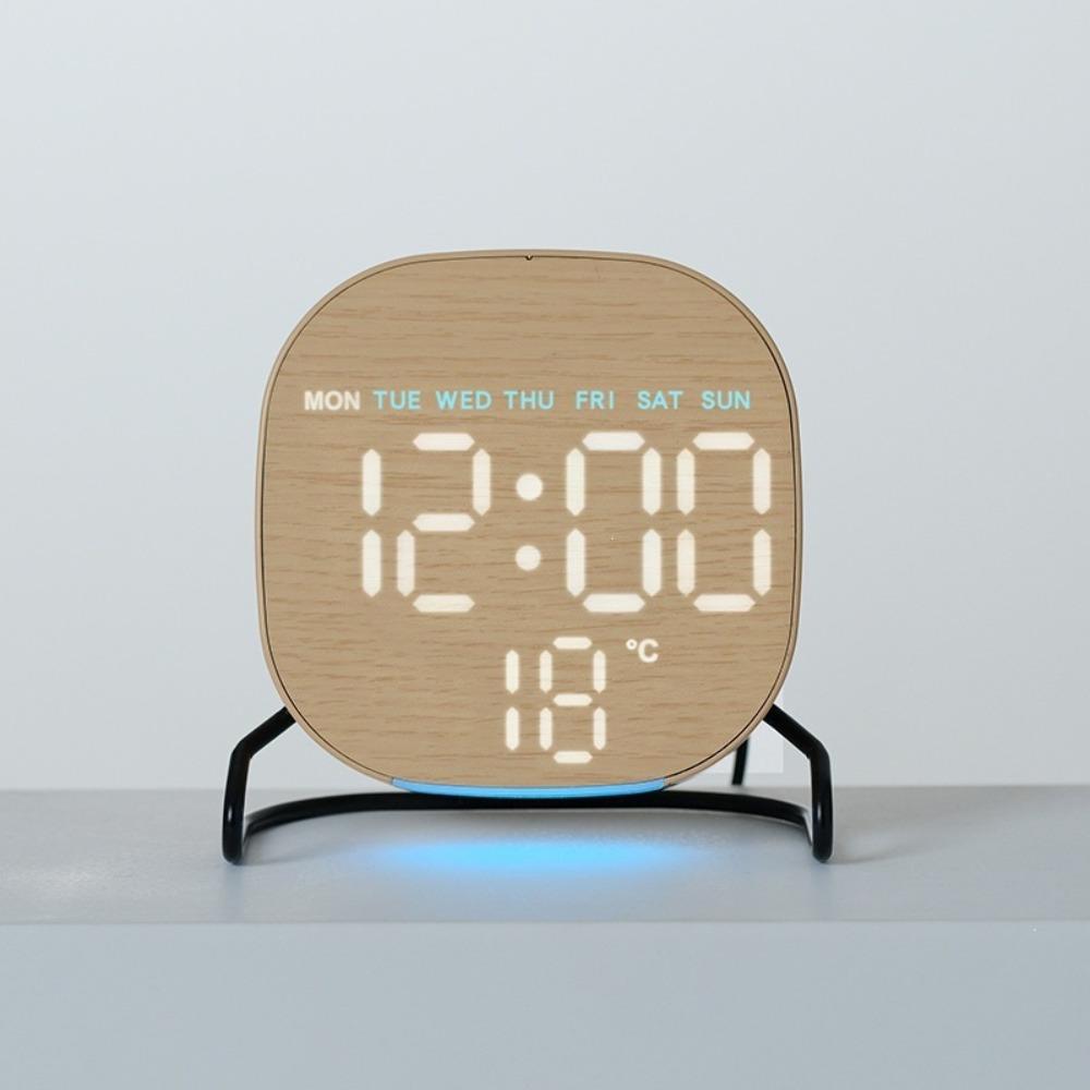 Plastic Digital LED Clock Temperature Display Desk Mute Clock LED Electronic Watch  Student Style 1