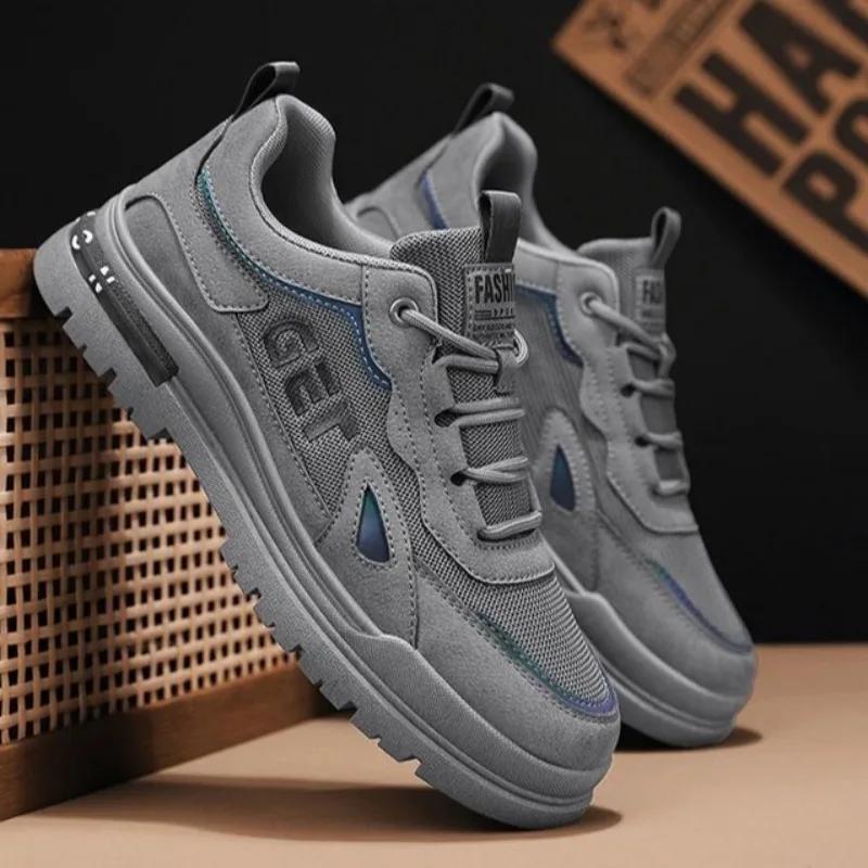 Męskie Sneakersy Oddychające Sportowe Wygodne Buty do Biegania dla Mężczyzn Siateczkowe Sznurowane Buty do Joggingu Wulkanizowane Zapatillas De Hombre