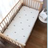 Baby Crib Fitted Sheet For Newborn Soft Cotton Bed Cot Mattress Cover With Rubber 130x70cm