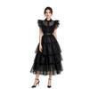 Adams family cos dress gauze skirt Wednesday Adams black gauze skirt Adams cosplay dress