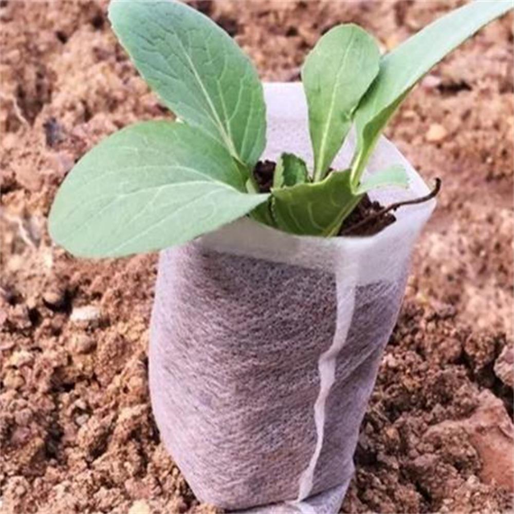 100Pcs Non Woven Nursery Bags Gardening Seedling Growing Bag Flower Plant Vegetable Seedling Cultivation Planter Ventilate Bags