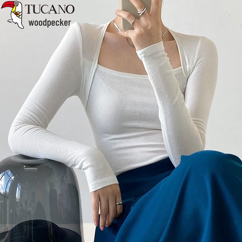 Women s Slim Fit Square Neck Long Sleeve Top S