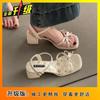 2025 New Summer French Roman Sandals Women's Super Fire Beautiful Versatile Not Tired Feet Wear with Skirt High Heels