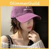 Trendy Purple Wide Brim Baseball Hat Women Soft Top Duckbill Cap Wear Leisure