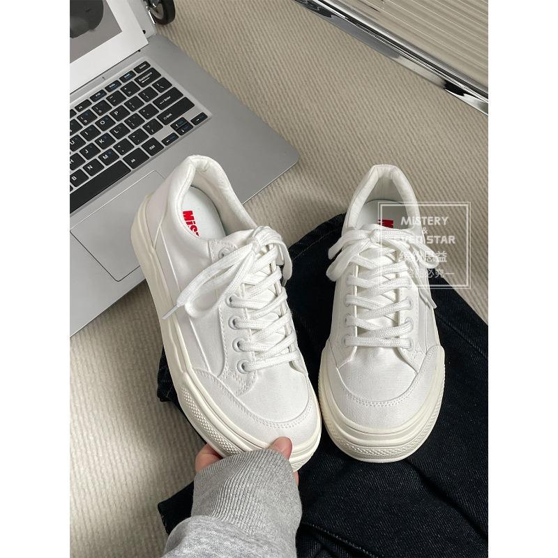 Les nouveaux produits sont en vente au printemps, les nouvelles chaussures en toile à plateforme sont polyvalentes, dissolvant les chaussures blanches 542.