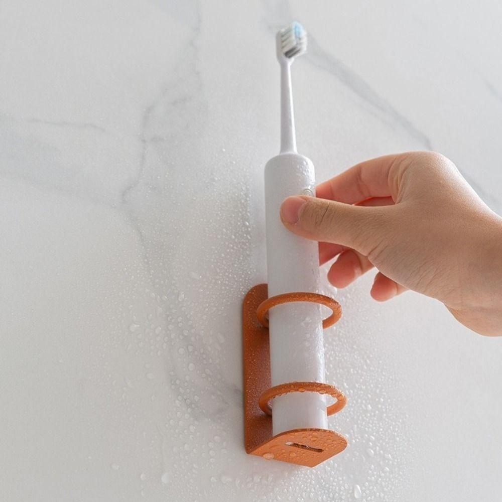 2Pcs Punch-Free Electric Toothbrush Holder Iron Toothbrush Stand Toothbrush Organizer  For Home