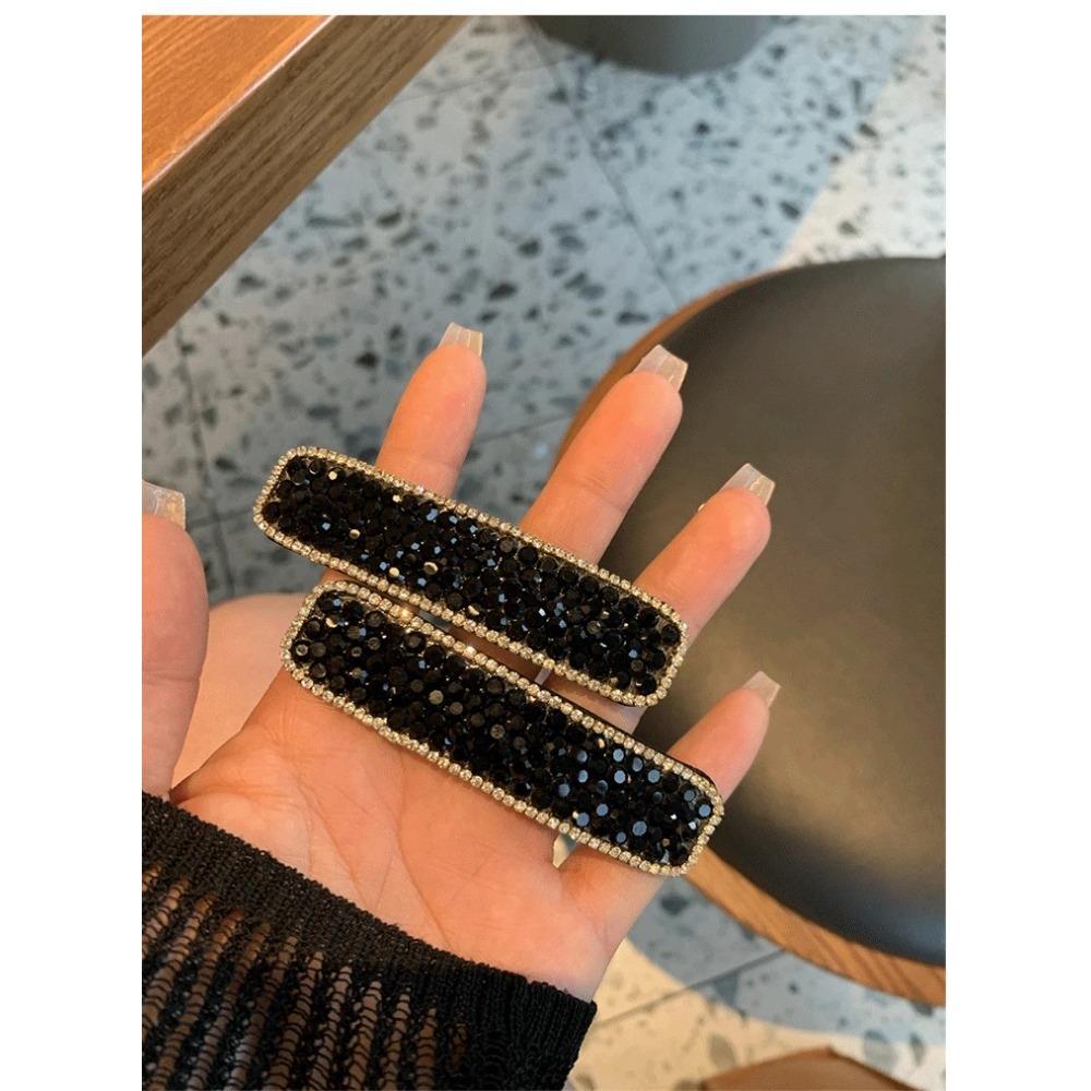 Beautiful Shiny Rhinestone Hairpins Creative Rectangular Hair Clips Woman's Hair Accessories
