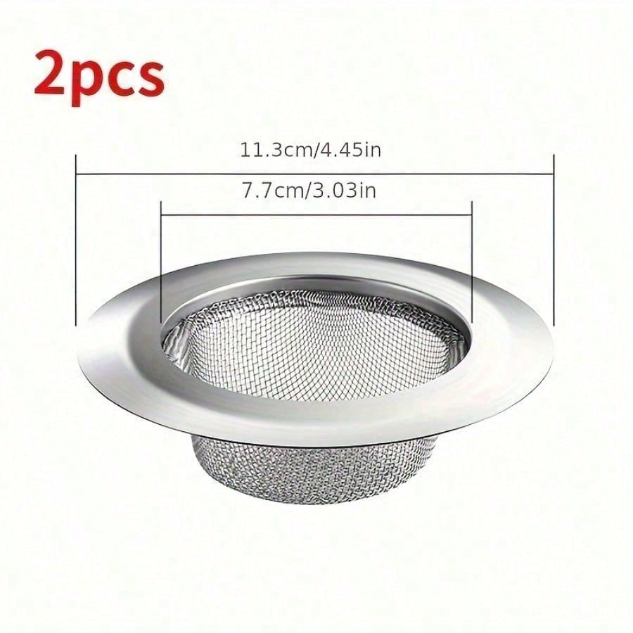 

2pcs Kitchen Sink Strainer, Stainless Steel Sink Drain Strainer, Large Wide Rim 4.5 Diameter, Food Catcher For Most Sink Drains белый