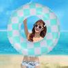 Kids Swimming Ring Thickened Inflatable Safe Swim Trainer PVC Chess Grid Kids Swimming Circle Outdoor Supplies