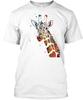 Giraffe Watercolor Design T-Shirt Made In the USA Size S To 5XL