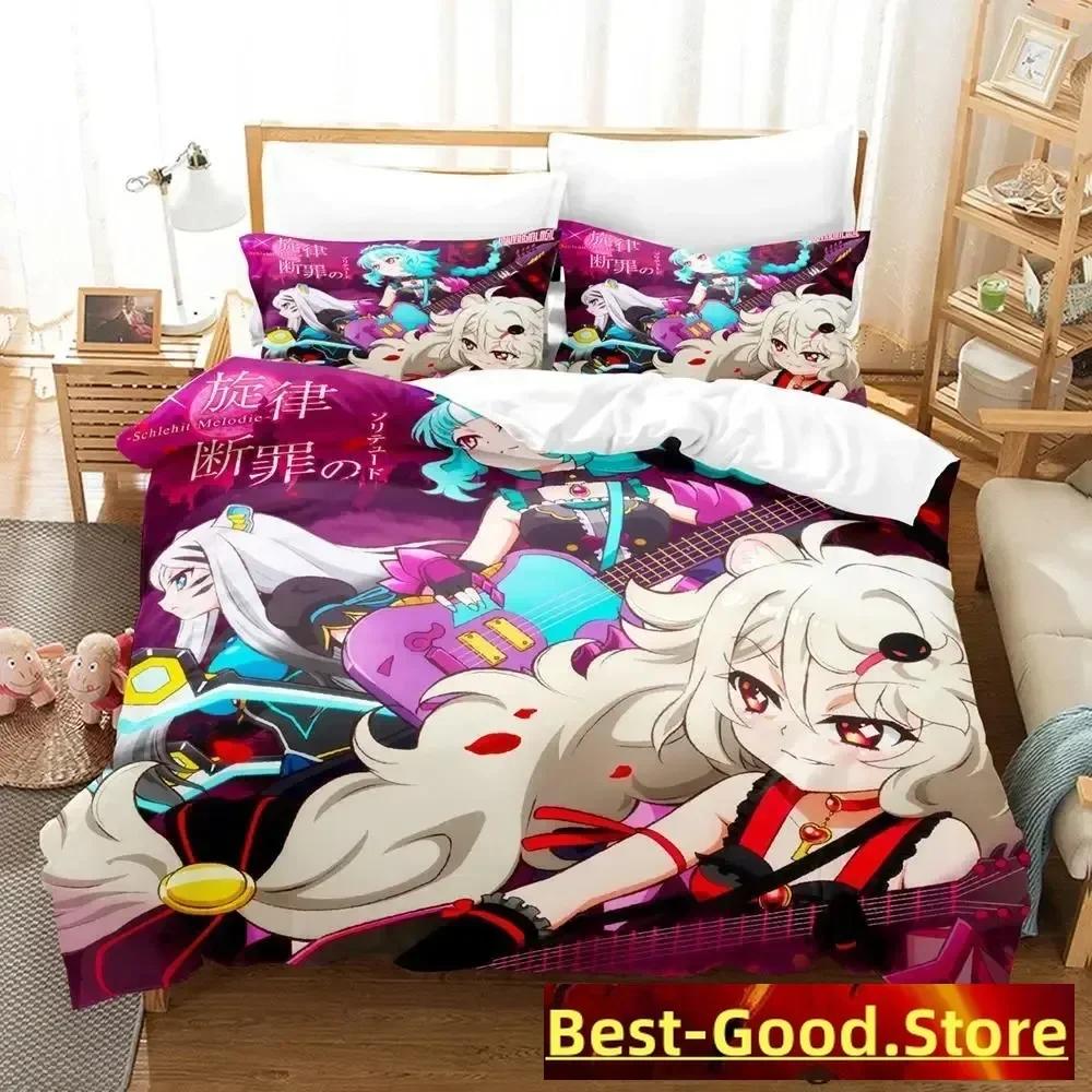 Show By Rock! Bedding Set Cartoon Anime Three-Piece Set Adult Kid Bedroom Duvetcover Sets 3D Kawaii Cute Girls