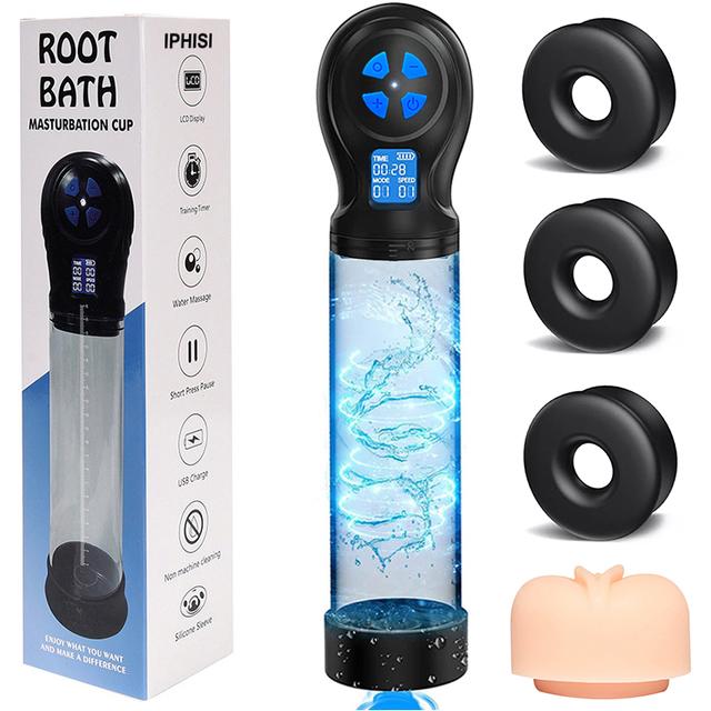 Electric Penis Pump Penis Enlargement Extend Pump Penis Trainer Male Masturbator Cock Vacuum Pump Adult Goods Sex Toy for Men