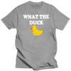 What The Duck Tee Funny Rubber Duck Trendy T Shirt High Street Couple Half Sleeved Shirt