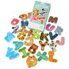 Non-Toxic Kids Paper Magnetic Paste Lowercase Letters Animal Puzzle Puzzle Fun Training Color Abnormity Sticker Game For Gifts