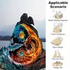 1pc The Dance of Fire and Ice Dragons Blanket  Soft Warm for Home Decor, Living Room, Travel, Camping, Car Blankets, Beach