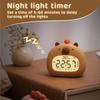 Capybara LED Digital Alarm Clock USB Rechargeable Timer Countdown Bedside Night Lights For Kids Birthday Gift Desk Decor