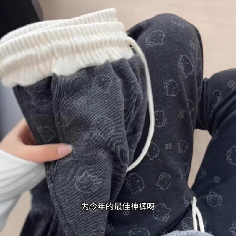 Maternity Pants Spring and Autumn Wear Wide-leg Pants Autumn Do Not Restrain the Belly Glutinous Rice Pants No Support New Autumn Wear