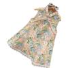 Stylish Summer Cheongsam Dress for Girls - Fashionable Pearl-Printed Design