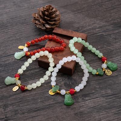 Exquisite Bracelet With Lucky Cloud Maitreya Buddha Fu Pendant Classic Chinese Bracelet For Women Jewelry Gift