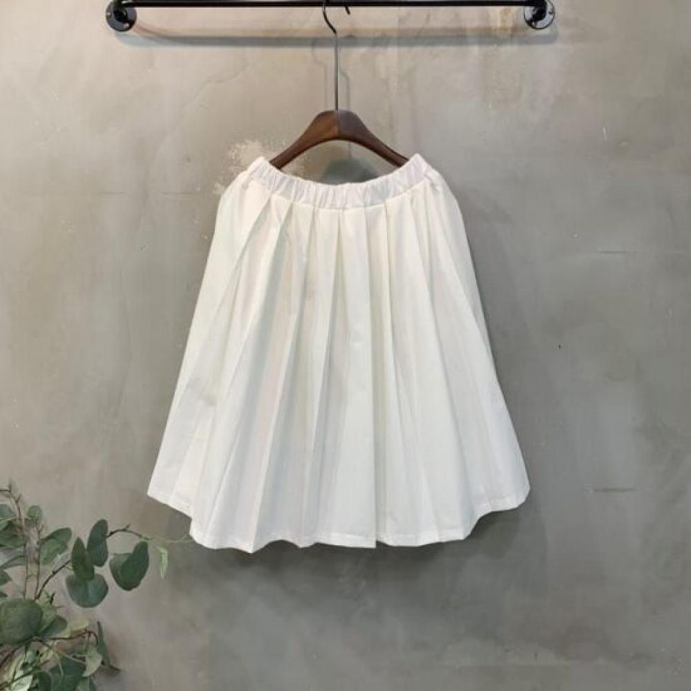 C S In The Room Women baSiC bandIng pleatS Midi Skirt 3Color