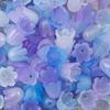 100 stk/pose Akryl Windbell Morning Glory Blomster Perler Charms for øredobber Armbånd DIY smykker håndverk