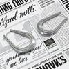Titanium Steel U-Shaped Spring Earrings - Light Luxury High-End Women's Jewelry