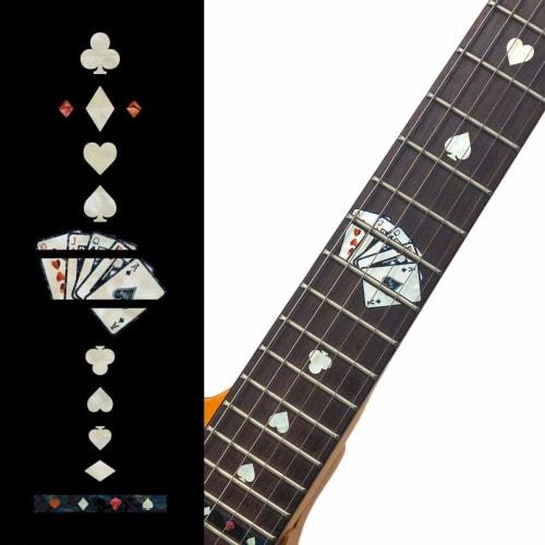 Inlaystickers Jockomo Playing Cards (Playing Cards) / White Pearl Guitar Inlay Stickers
