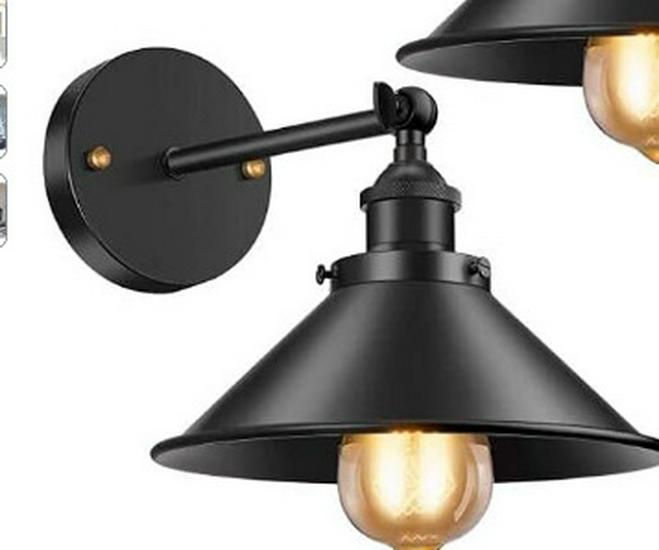 Candeeiro de Parede Minimalista Nórdico Industrial Retrô - Cabeça Única Luminária de Bar Interna