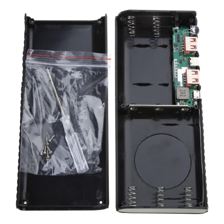 LED Display Power Bank Cases DIY Shells 22.5w Battery Charger Cases LED Light