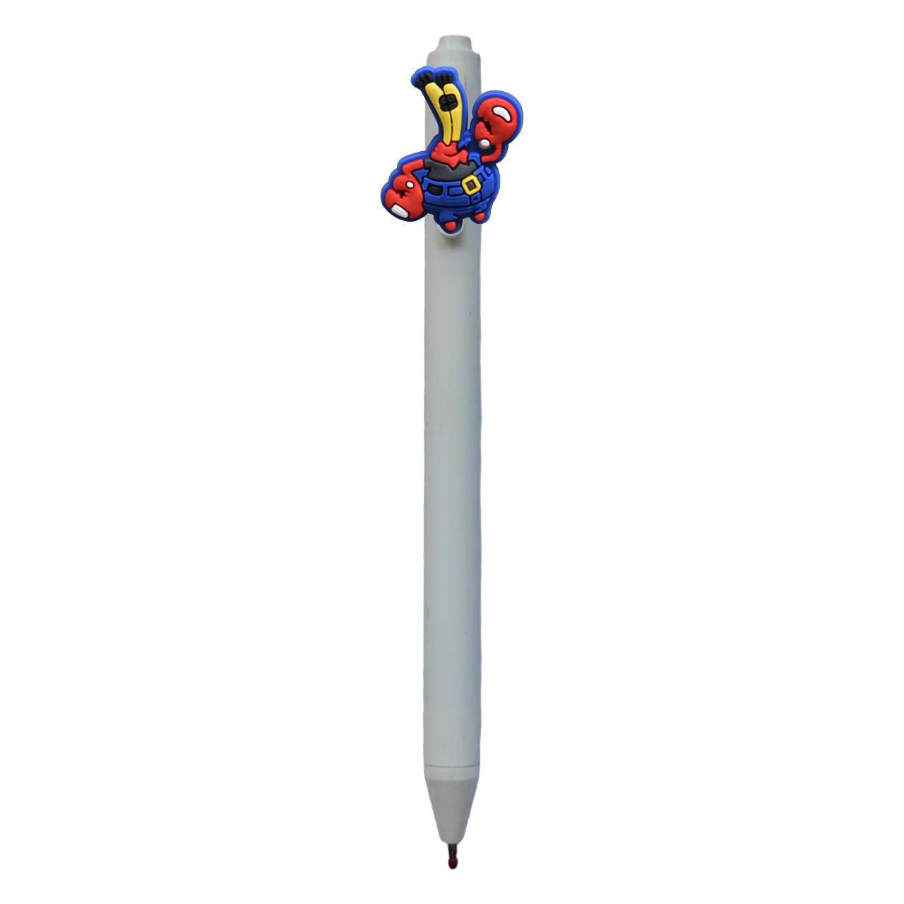 SpongeBob Sticker Pen: Refillable Clickable Colored Pen Barrel - Cute Stationery for Office