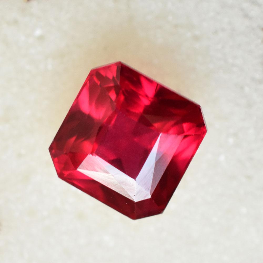 Natural Red Ruby Loose Gemstone 8 Ct Square Cut for Thanksgiving for Jewelry Making and Crafts