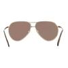 Burberry Trendy Plate with Metal Frame Aviator Sunglasses Men's Gold