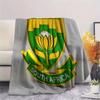 South Africa national football Printed Flannel Blanket, soft throw for bedroom sofa, washable,soccer fan merchandise, great gift.