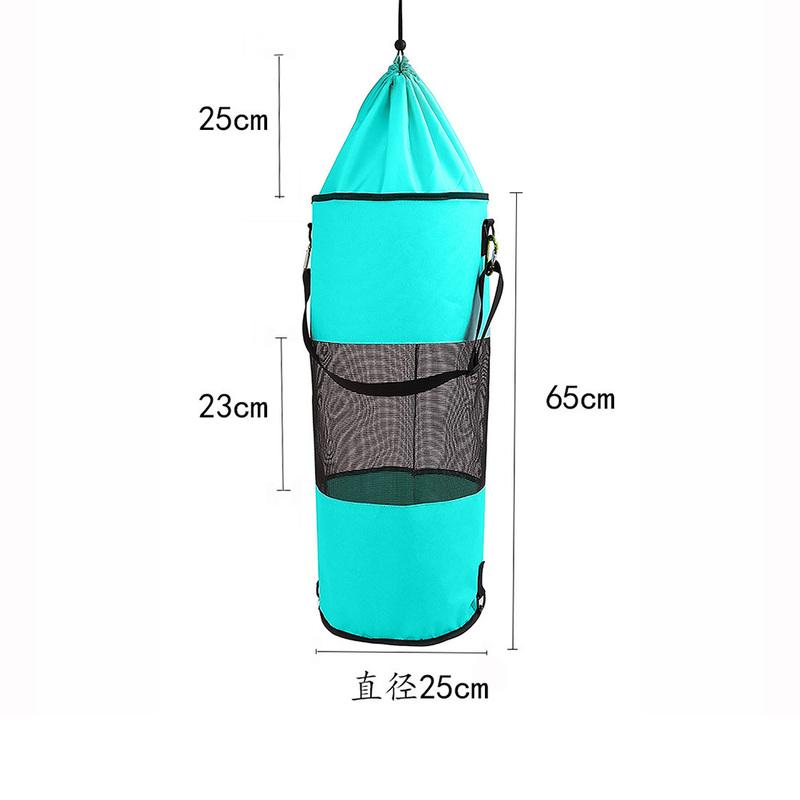 Boat Trash Bag Portable Garbage Marine Pontoon Accessories Waste Portable Pouch Reusable Trapper Bag Kayak Camping Rubbish Bags